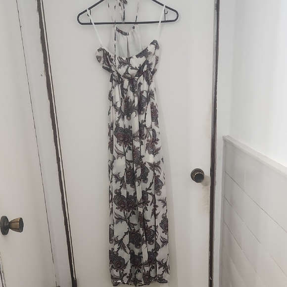 Abercrombie & Fitch Black and Purple Floral Maxi Dress - Picture 3 of 4